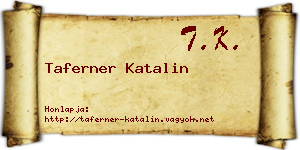 Taferner Katalin névjegykártya