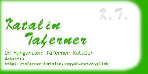 katalin taferner business card